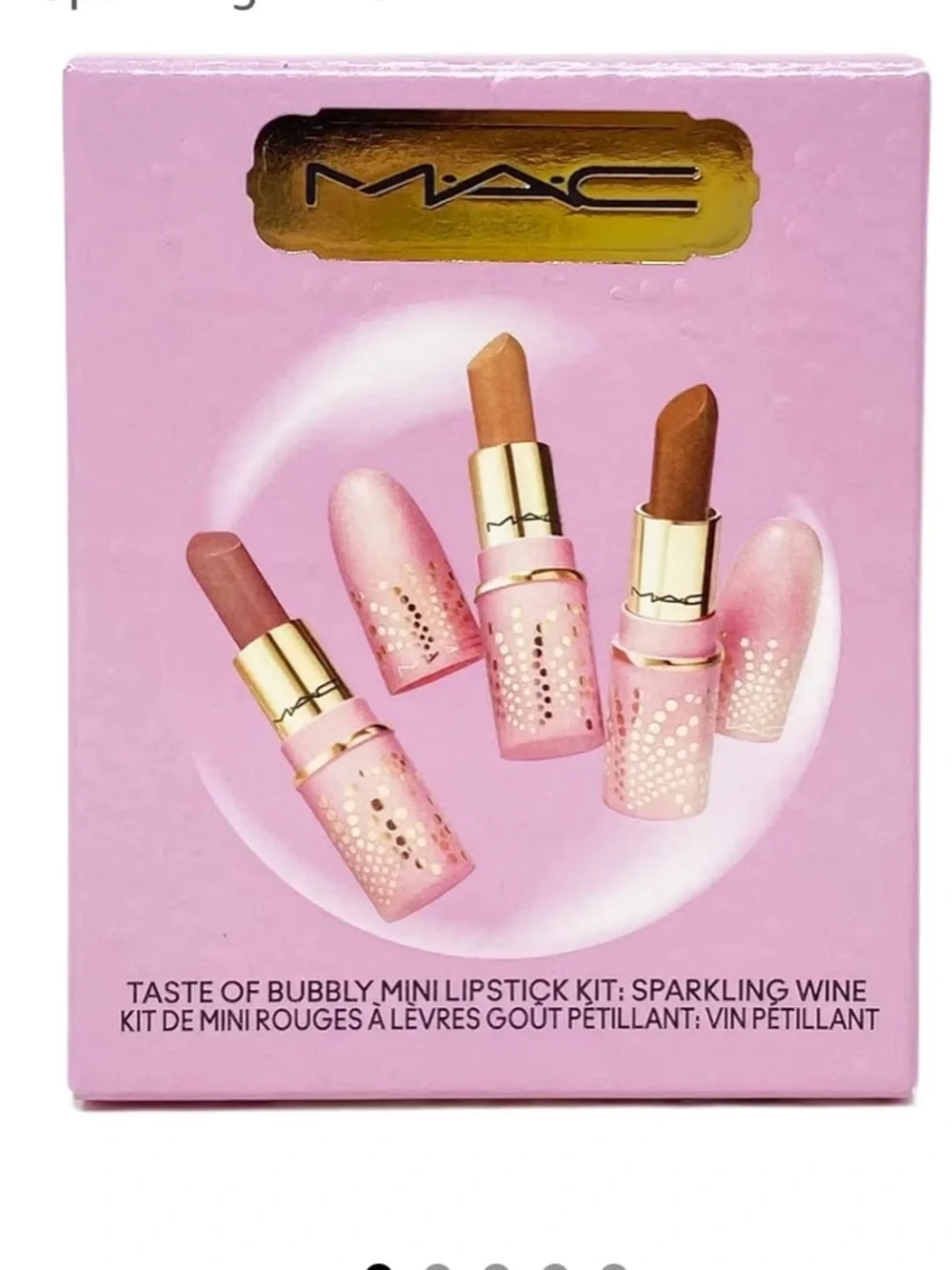 MAC Taste of Bubbly Mini Lipstick Trio in Sparkling Wine NIB